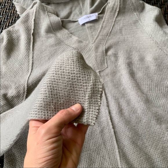 JULIANA’S | Knit Pullover V Neck Hoodie Sweater - Picture 7 of 14